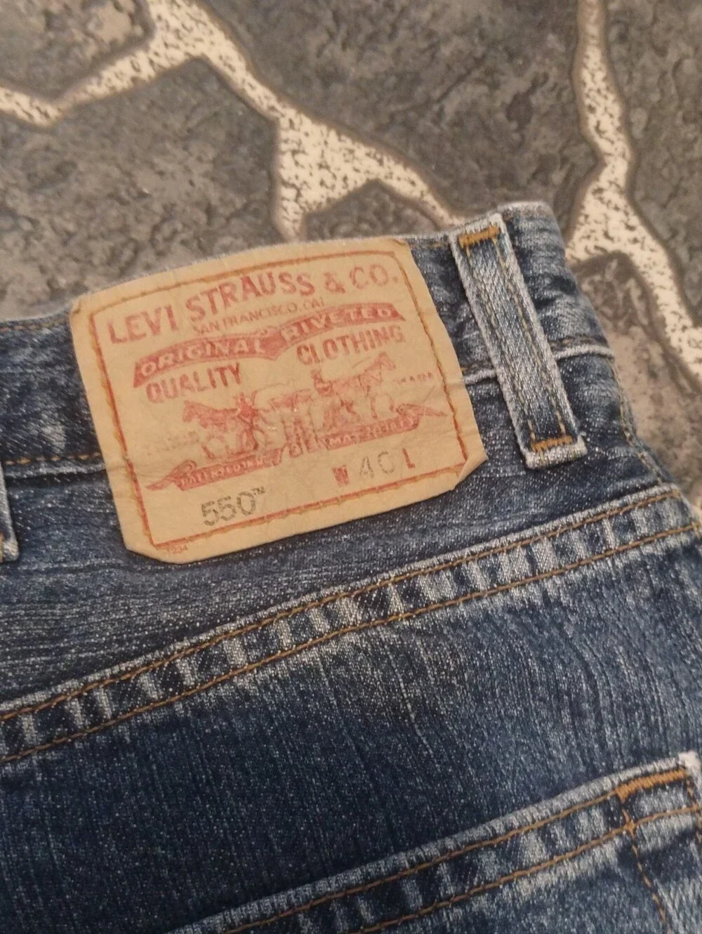 LEVIS 550 mens relaxed fit jeans shorts size 40 VINTAGE 90S